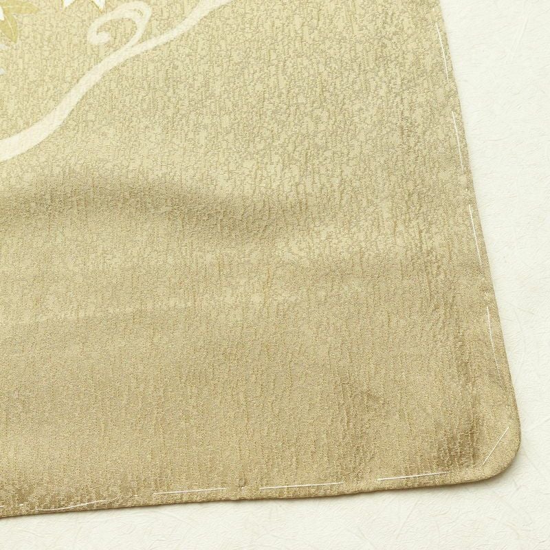 付け下げ 美品 正絹 花柄 袷仕立て 身丈160cm 裄丈65cm リサイクル着物 着物 金彩 入学式 卒業式 七五三 お宮参り フォーマル 黄・黄土色_画像16