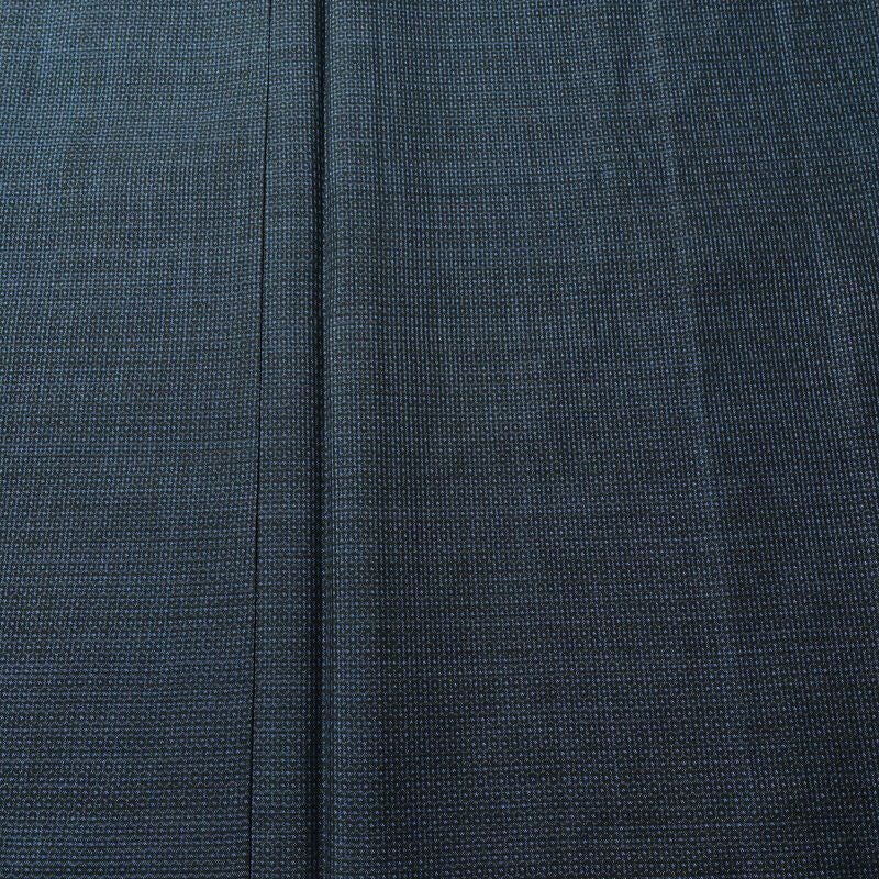 男性用 着物 良品 正絹 亀甲柄 袷仕立て 身丈146.5cm 裄丈70cm リサイクル着物 着物 青・紺_画像6