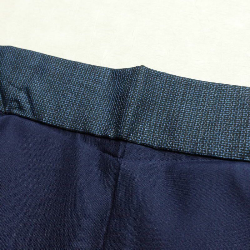 男性用 着物 良品 正絹 亀甲柄 袷仕立て 身丈146.5cm 裄丈70cm リサイクル着物 着物 青・紺_画像19