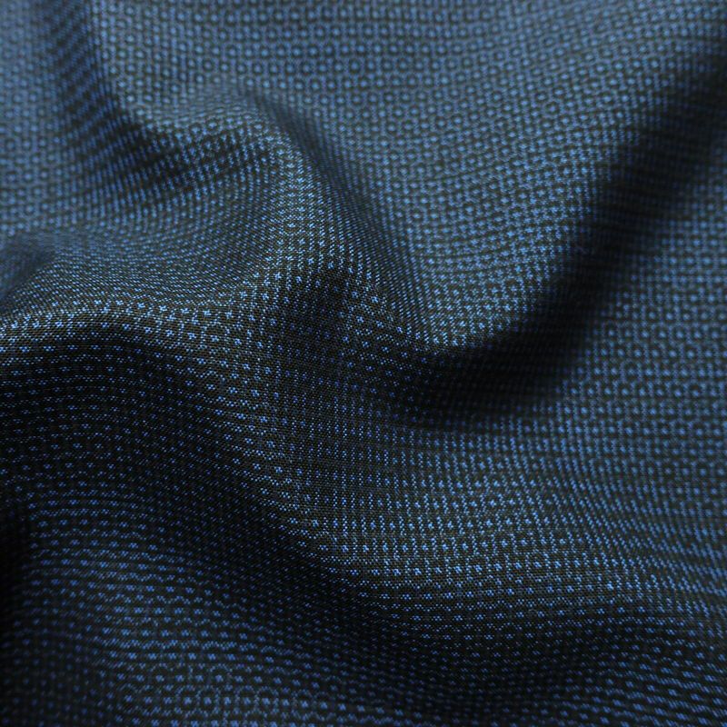 男性用 着物 良品 正絹 亀甲柄 袷仕立て 身丈146.5cm 裄丈70cm リサイクル着物 着物 青・紺_画像20