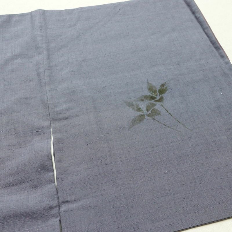 訪問着 一つ紋付き 正絹 花柄 袷仕立て 身丈153cm 裄丈63.5cm リサイクル着物 着物 モダン 紬地 紫・藤色_画像13