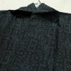 紬 しつけ糸付き 正絹 幾何学柄・抽象柄 袷仕立て 身丈163cm 裄丈64.5cm リサイクル着物 着物 モダン 黒_画像16