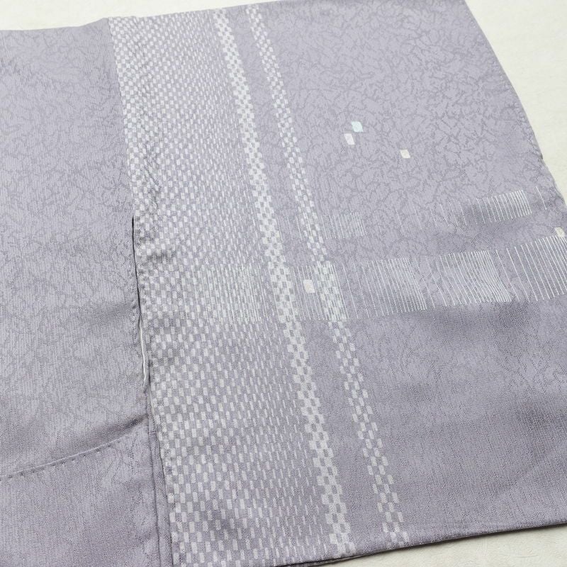 付け下げ 良品 落款入り 正絹 人物・動物柄 袷仕立て 身丈156cm 裄丈67.5cm リサイクル着物 着物 フォーマル 紫・藤色_画像15