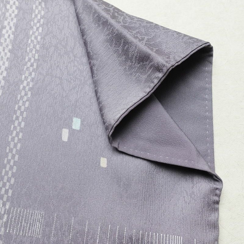 付け下げ 良品 落款入り 正絹 人物・動物柄 袷仕立て 身丈156cm 裄丈67.5cm リサイクル着物 着物 フォーマル 紫・藤色_画像16