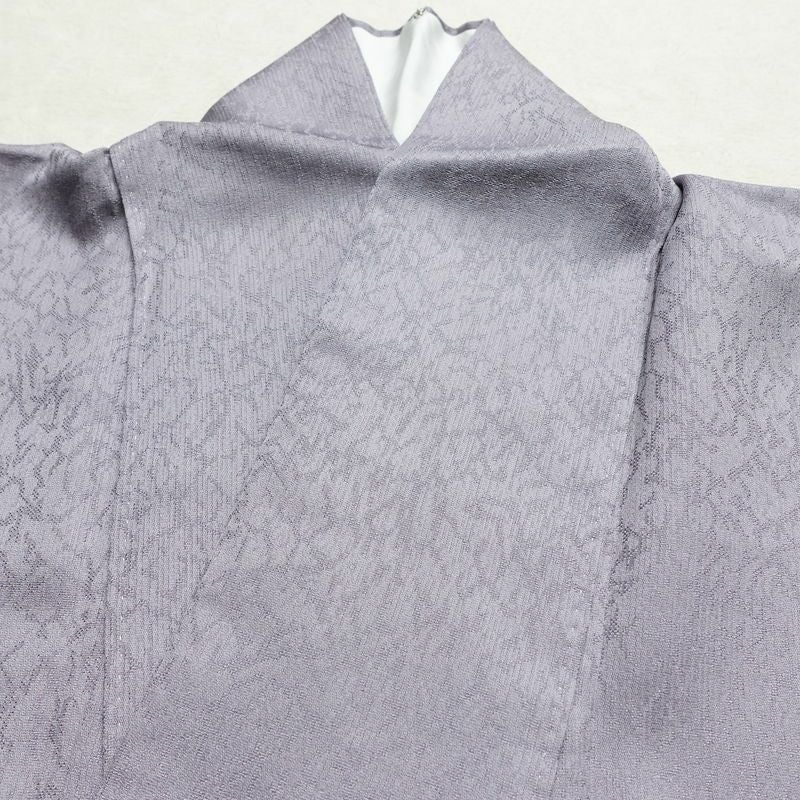 付け下げ 良品 落款入り 正絹 人物・動物柄 袷仕立て 身丈156cm 裄丈67.5cm リサイクル着物 着物 フォーマル 紫・藤色_画像18