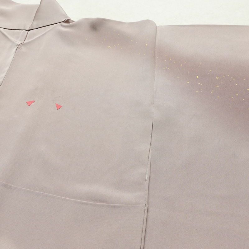 訪問着 一つ紋付き 正絹 その他の柄 袷仕立て 身丈155.5cm 裄丈65cm リサイクル着物 着物 箔 入学式 卒業式 七五三 お宮参り シンプル 上品 小豆・エンジ_画像11