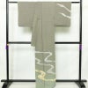 訪問着 良品 金田昇 落款入り しつけ糸付き 正絹 古典柄 袷仕立て 身丈161.5cm 裄丈65cm リサイクル着物 着物 入学式 卒業式 七五三 お宮参り フォーマル 緑・うぐいす色_画像2