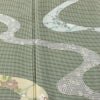 訪問着 良品 金田昇 落款入り しつけ糸付き 正絹 古典柄 袷仕立て 身丈161.5cm 裄丈65cm リサイクル着物 着物 入学式 卒業式 七五三 お宮参り フォーマル 緑・うぐいす色_画像6