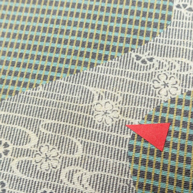 訪問着 良品 金田昇 落款入り しつけ糸付き 正絹 古典柄 袷仕立て 身丈161.5cm 裄丈65cm リサイクル着物 着物 入学式 卒業式 七五三 お宮参り フォーマル 緑・うぐいす色_画像8