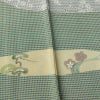 訪問着 良品 金田昇 落款入り しつけ糸付き 正絹 古典柄 袷仕立て 身丈161.5cm 裄丈65cm リサイクル着物 着物 入学式 卒業式 七五三 お宮参り フォーマル 緑・うぐいす色_画像13