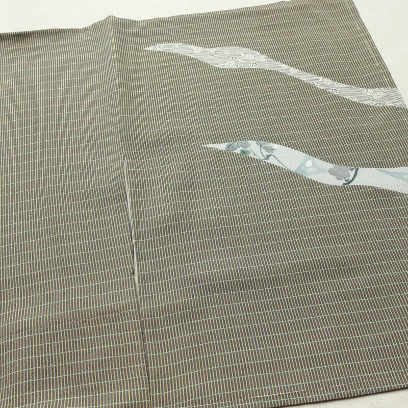 訪問着 良品 金田昇 落款入り しつけ糸付き 正絹 古典柄 袷仕立て 身丈161.5cm 裄丈65cm リサイクル着物 着物 入学式 卒業式 七五三 お宮参り フォーマル 緑・うぐいす色_画像16