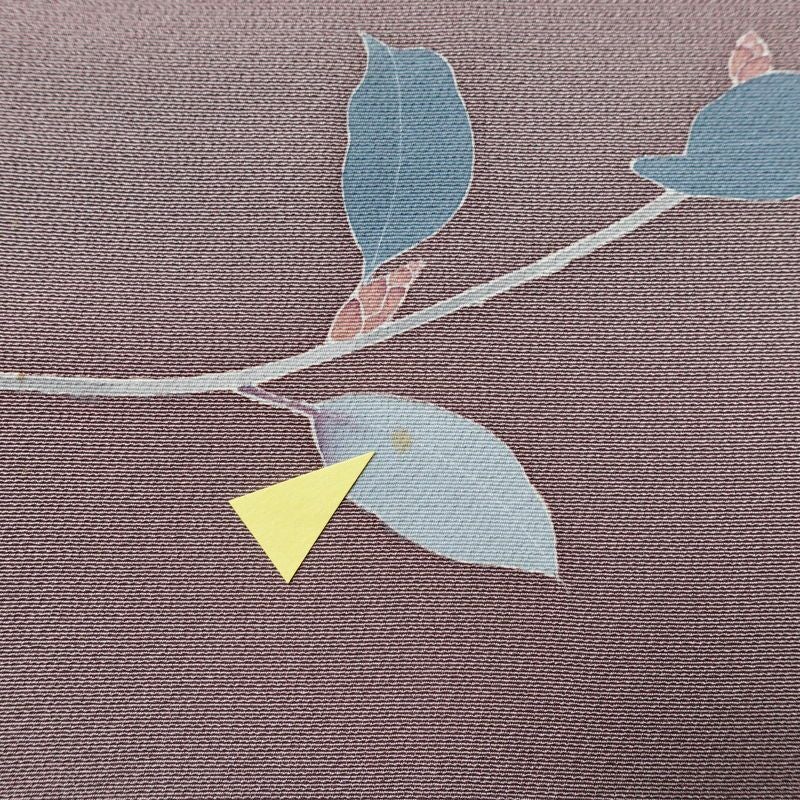 訪問着 落款入り 正絹 花柄 友禅 袷仕立て 身丈156.5cm 裄丈64.5cm リサイクル着物 着物 共八掛 入学式 卒業式 七五三 お宮参り フォーマル 紫・藤色_画像12