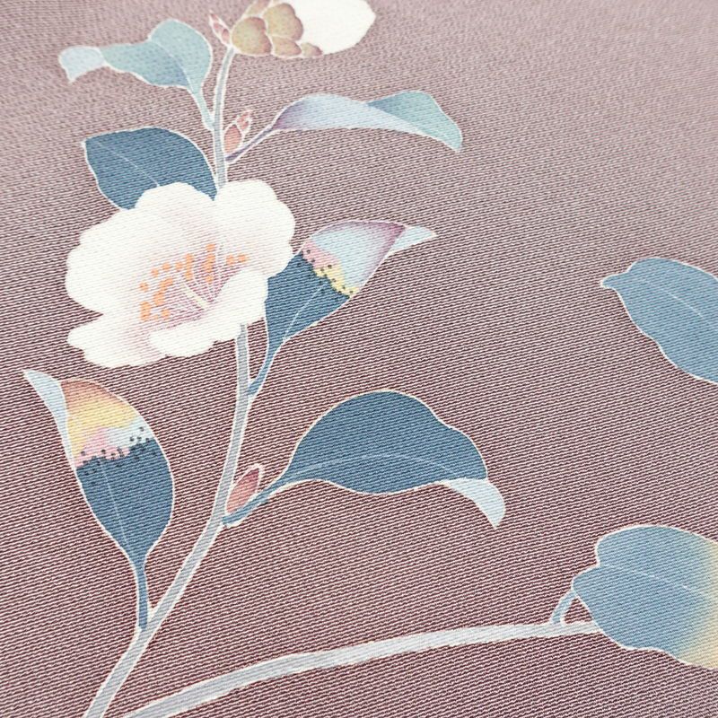 訪問着 落款入り 正絹 花柄 友禅 袷仕立て 身丈156.5cm 裄丈64.5cm リサイクル着物 着物 共八掛 入学式 卒業式 七五三 お宮参り フォーマル 紫・藤色_画像14