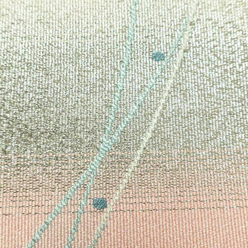 名古屋帯 太鼓柄 正絹 花柄 名古屋仕立て なごや帯 リサイクル帯 帯 シンプル 上品 白_画像5