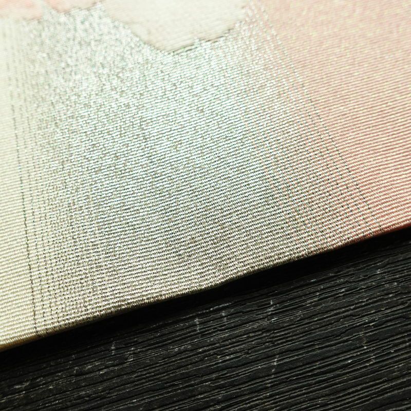 名古屋帯 太鼓柄 正絹 花柄 名古屋仕立て なごや帯 リサイクル帯 帯 シンプル 上品 白_画像12