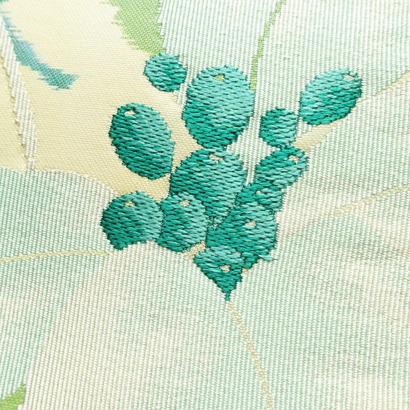 名古屋帯 太鼓柄 正絹 花柄 通し仕立て なごや帯 リサイクル帯 帯 シンプル 白_画像3