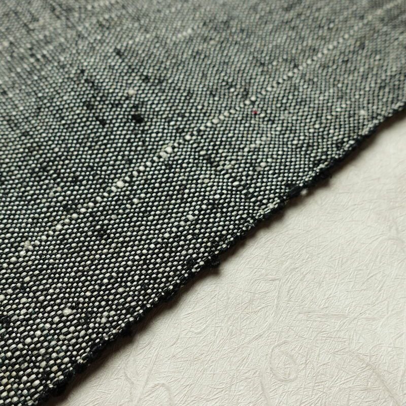 名古屋帯 六通柄 正絹 幾何学柄・抽象柄 松葉仕立て なごや帯 リサイクル帯 帯 紬地 グレー_画像14