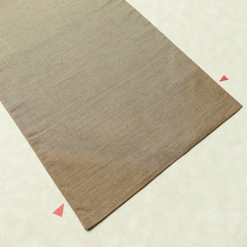 名古屋帯 太鼓柄 正絹 人物・動物柄 名古屋仕立て なごや帯 リサイクル帯 帯 モダン 茶_画像14