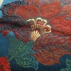 名古屋帯 六通柄 良品 正絹 花柄 名古屋仕立て なごや帯 リサイクル帯 帯 青・紺_画像3