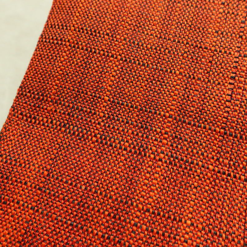 名古屋帯 全通柄 美品 正絹 無地 松葉仕立て なごや帯 リサイクル帯 帯 紬地 橙_画像7