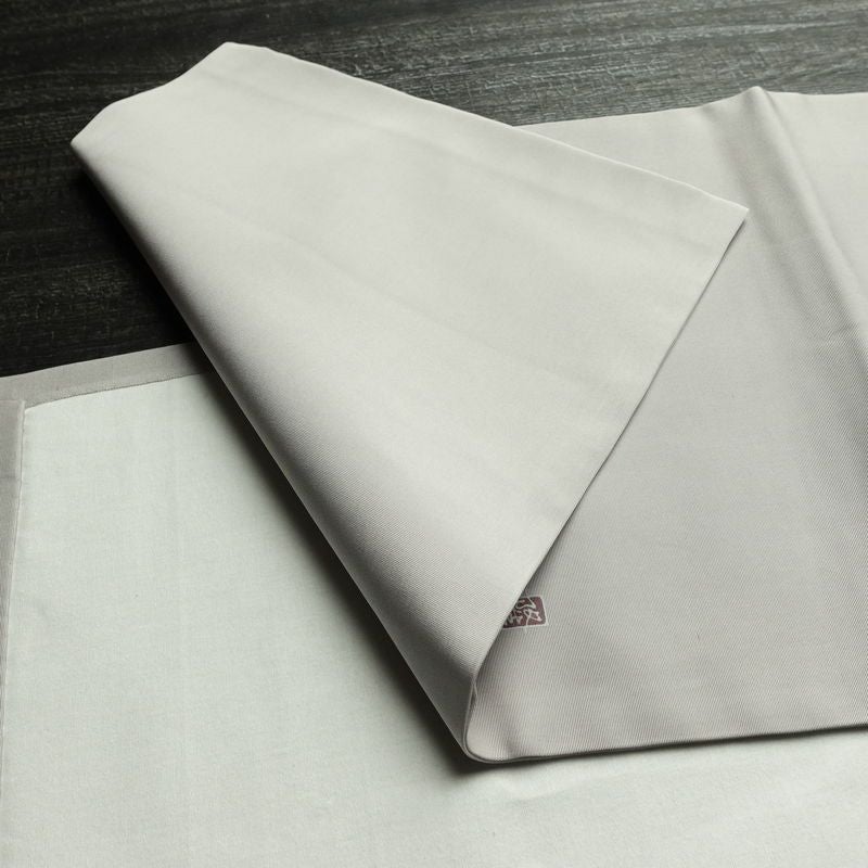 名古屋帯 太鼓柄 落款入り 正絹 人物・動物柄 通し仕立て なごや帯 リサイクル帯 帯 シンプル 扇子 グレー_画像9