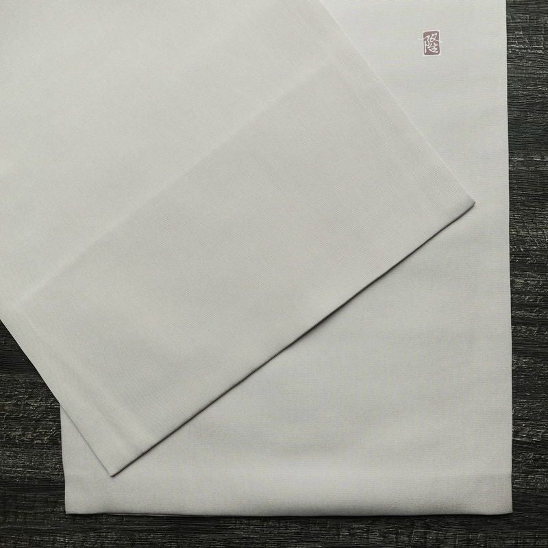 名古屋帯 太鼓柄 落款入り 正絹 人物・動物柄 通し仕立て なごや帯 リサイクル帯 帯 シンプル 扇子 グレー_画像13