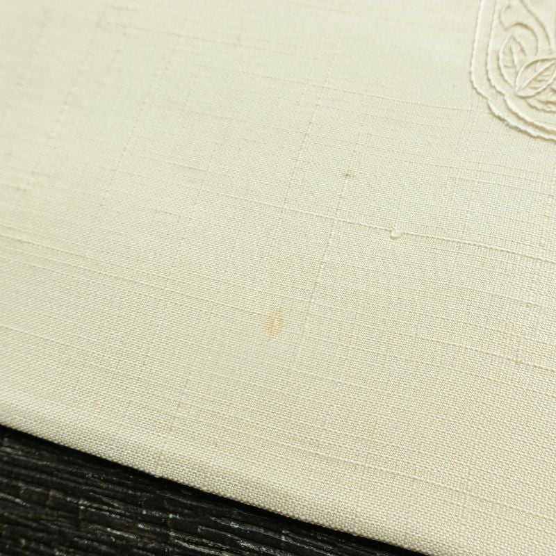 名古屋帯 太鼓柄 スワトウ刺繍 正絹 古典柄 名古屋仕立て なごや帯 リサイクル帯 帯 刺繍 おしゃれ 上品 白_画像17