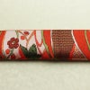 名古屋帯 六通柄 美品 正絹 木の葉・植物柄 松葉仕立て なごや帯 リサイクル帯 帯 赤・朱_画像15