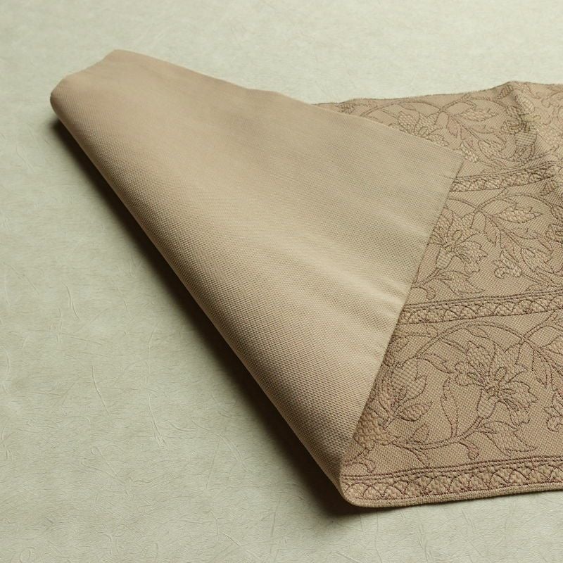 名古屋帯 六通柄 正絹 花柄 名古屋仕立て なごや帯 リサイクル帯 帯 ベージュ_画像10