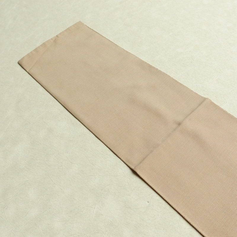 名古屋帯 六通柄 正絹 花柄 名古屋仕立て なごや帯 リサイクル帯 帯 ベージュ_画像15