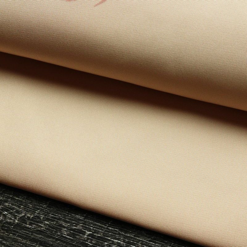 名古屋帯 太鼓柄 美品 正絹 幾何学柄・抽象柄 名古屋仕立て なごや帯 リサイクル帯 帯 箔 シンプル ベージュ_画像9