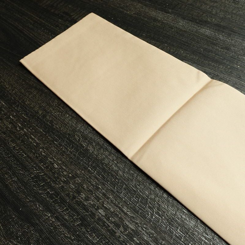 名古屋帯 太鼓柄 美品 正絹 幾何学柄・抽象柄 名古屋仕立て なごや帯 リサイクル帯 帯 箔 シンプル ベージュ_画像16