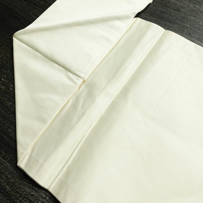 名古屋帯 太鼓柄 良品 しつけ糸付き 相良刺繍 正絹 幾何学柄・抽象柄 名古屋仕立て なごや帯 リサイクル帯 帯 刺繍 白_画像20