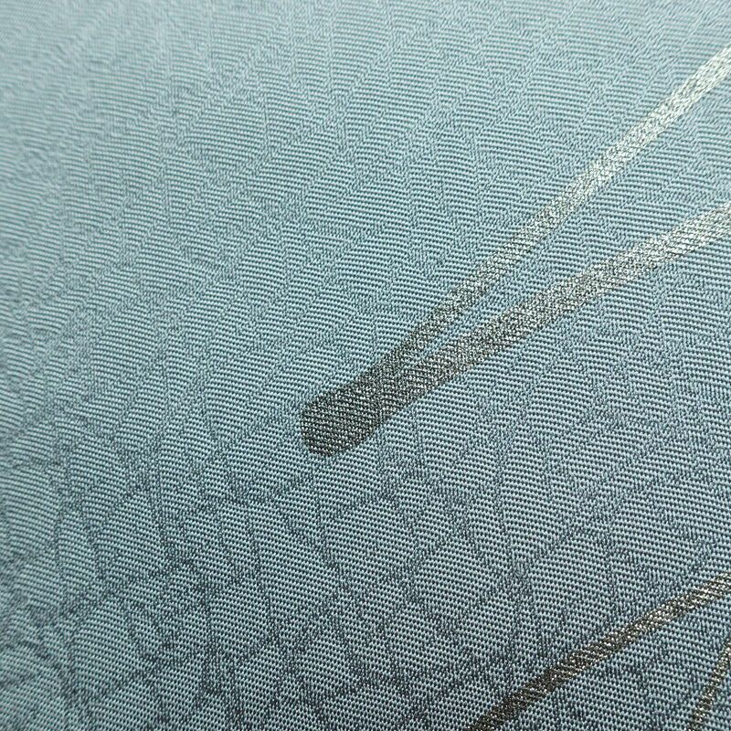 名古屋帯 太鼓柄 美品 落款入り しつけ糸付き 正絹 その他の柄 名古屋仕立て なごや帯 リサイクル帯 帯 シンプル 青・紺_画像4