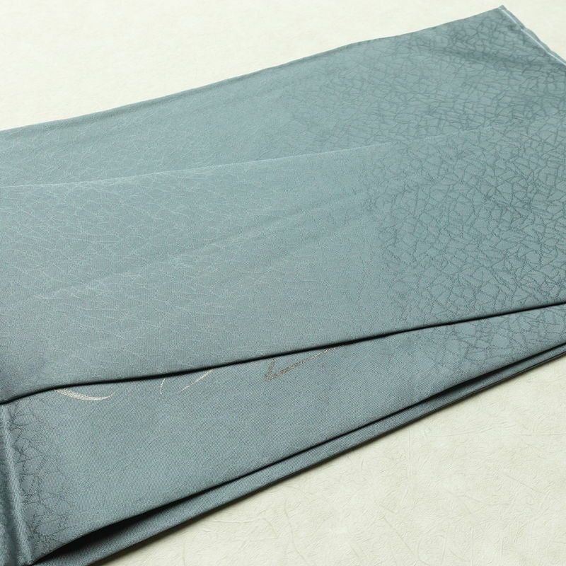 名古屋帯 太鼓柄 美品 落款入り しつけ糸付き 正絹 その他の柄 名古屋仕立て なごや帯 リサイクル帯 帯 シンプル 青・紺_画像21