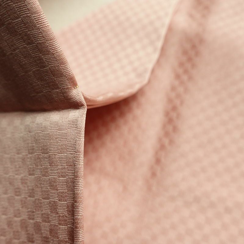 名古屋帯 太鼓柄 良品 正絹 幾何学柄・抽象柄 名古屋仕立て なごや帯 リサイクル帯 帯 箔 ピンク_画像20