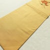 名古屋帯 太鼓柄 良品 正絹 花柄 名古屋仕立て なごや帯 リサイクル帯 帯 シンプル 黄・黄土色_画像9