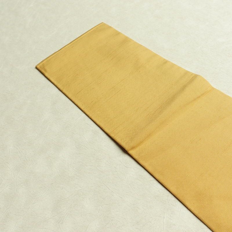 名古屋帯 太鼓柄 良品 正絹 花柄 名古屋仕立て なごや帯 リサイクル帯 帯 シンプル 黄・黄土色_画像16