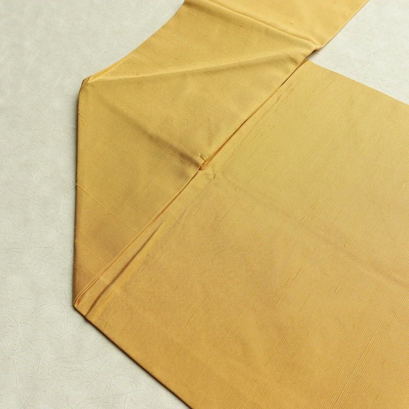 名古屋帯 太鼓柄 良品 正絹 花柄 名古屋仕立て なごや帯 リサイクル帯 帯 シンプル 黄・黄土色_画像19