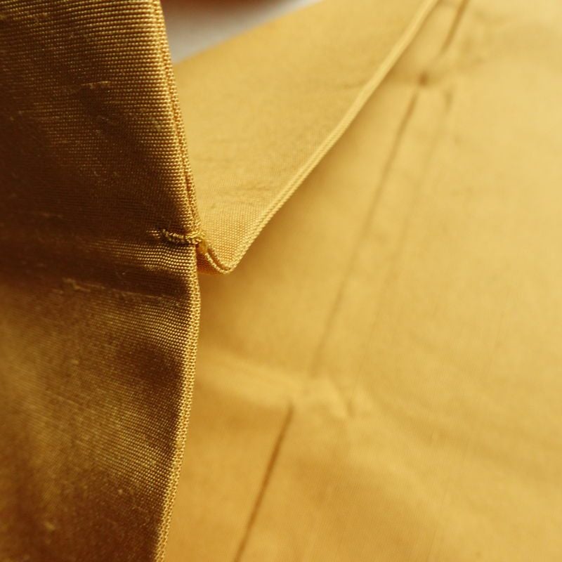 名古屋帯 太鼓柄 良品 正絹 花柄 名古屋仕立て なごや帯 リサイクル帯 帯 シンプル 黄・黄土色_画像20