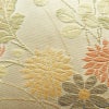 名古屋帯 六通柄 正絹 花柄 名古屋仕立て なごや帯 リサイクル帯 帯 箔 金糸 ベージュ_画像3