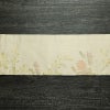 名古屋帯 六通柄 正絹 花柄 名古屋仕立て なごや帯 リサイクル帯 帯 箔 金糸 ベージュ_画像12