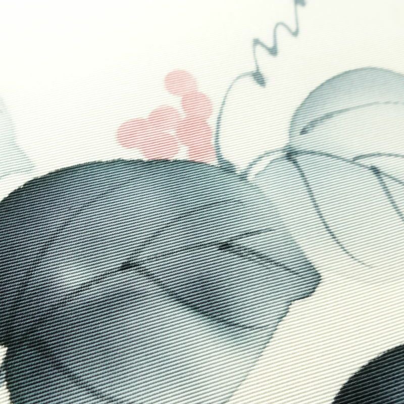 名古屋帯 太鼓柄 良品 落款入り 正絹 木の葉・植物柄 名古屋仕立て なごや帯 リサイクル帯 帯 白_画像4