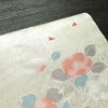 名古屋帯 六通柄 正絹 花柄 名古屋仕立て なごや帯 リサイクル帯 帯 箔 白_画像6