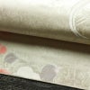 名古屋帯 六通柄 正絹 花柄 名古屋仕立て なごや帯 リサイクル帯 帯 箔 白_画像8