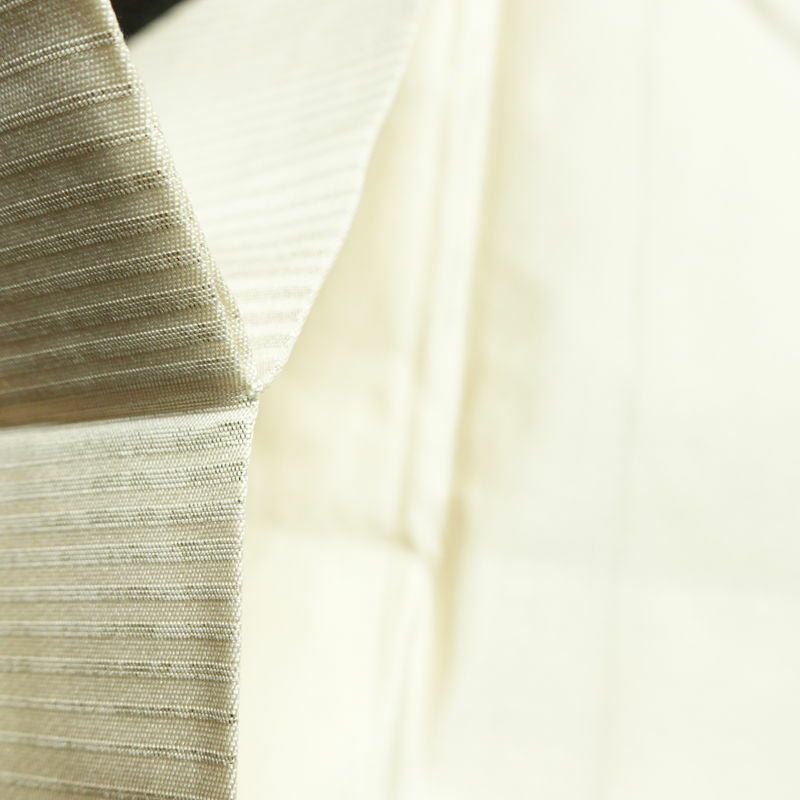 名古屋帯 六通柄 正絹 花柄 名古屋仕立て なごや帯 リサイクル帯 帯 箔 白_画像20