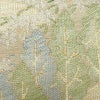 名古屋帯 六通柄 美品 正絹 風景柄 通し仕立て なごや帯 リサイクル帯 帯 ベージュ_画像4