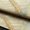名古屋帯 六通柄 美品 正絹 風景柄 通し仕立て なごや帯 リサイクル帯 帯 ベージュ_画像8