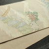 名古屋帯 六通柄 美品 正絹 風景柄 通し仕立て なごや帯 リサイクル帯 帯 ベージュ_画像12