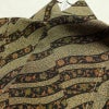 小紋 良品 しつけ糸付き 正絹 幾何学柄・抽象柄 袷仕立て 身丈166.5cm 裄丈67cm リサイクル着物 着物 未使用品 茶_画像18